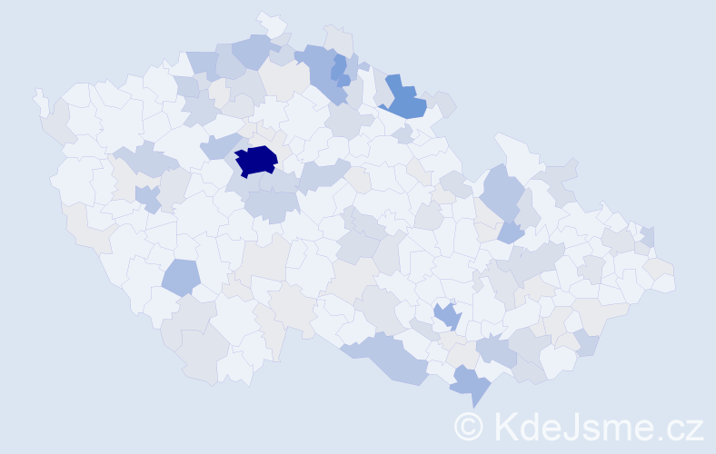 Příjmení: 'Hübner', počet výskytů 387 v celé ČR