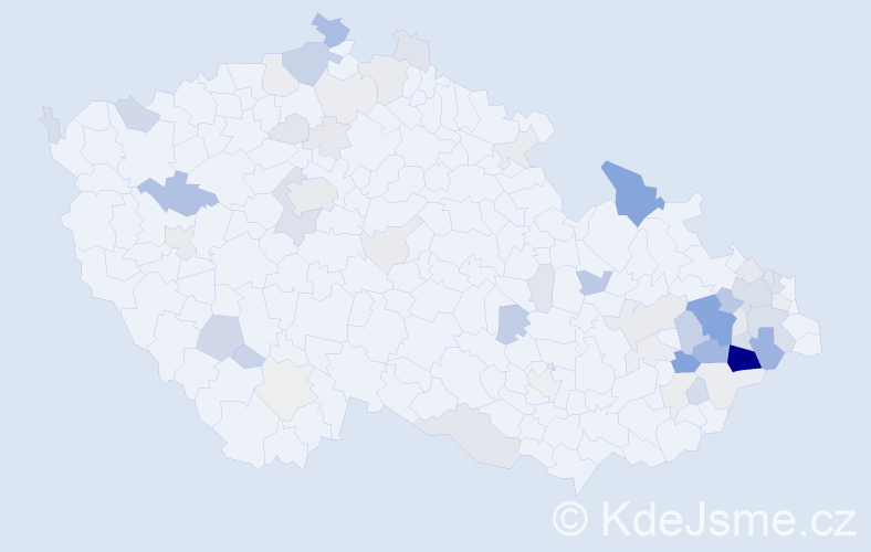 Příjmení: 'Fárek', počet výskytů 169 v celé ČR