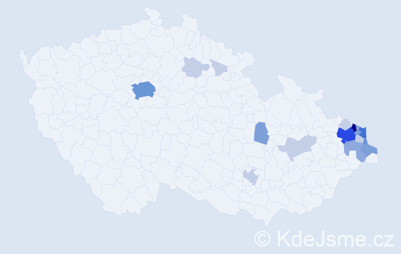 Příjmení: 'Sztwiertnia', počet výskytů 49 v celé ČR