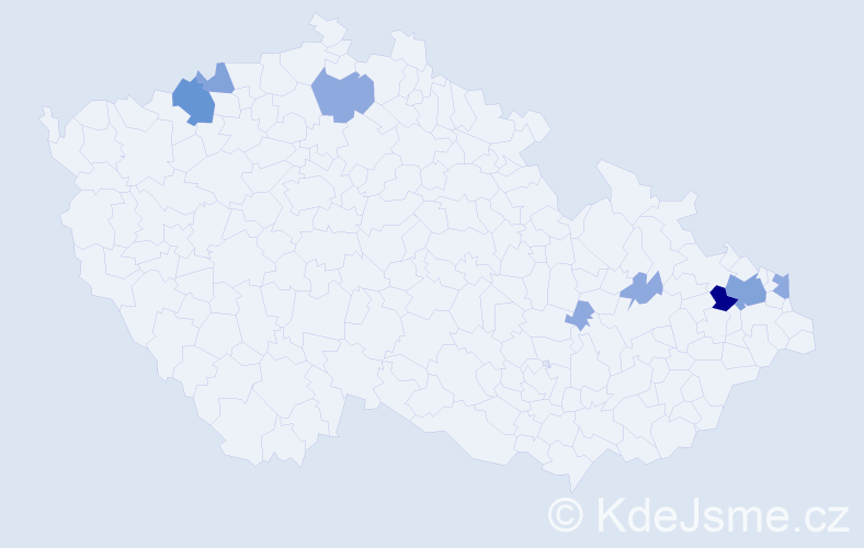 Příjmení: 'Selig', počet výskytů 19 v celé ČR