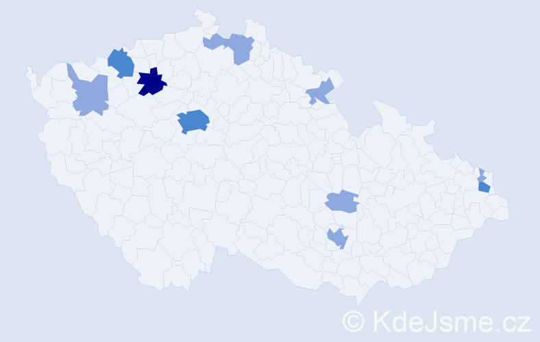 Příjmení: 'Matéová', počet výskytů 18 v celé ČR