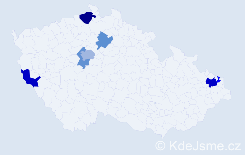 Příjmení: 'Gáborík', počet výskytů 14 v celé ČR