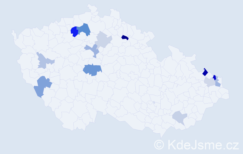 Příjmení: 'Kohanová', počet výskytů 31 v celé ČR