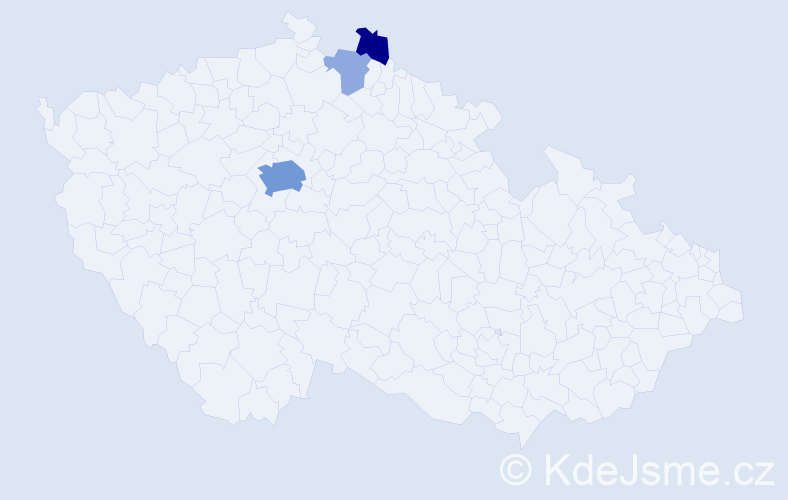 Příjmení: 'Konkus', počet výskytů 9 v celé ČR