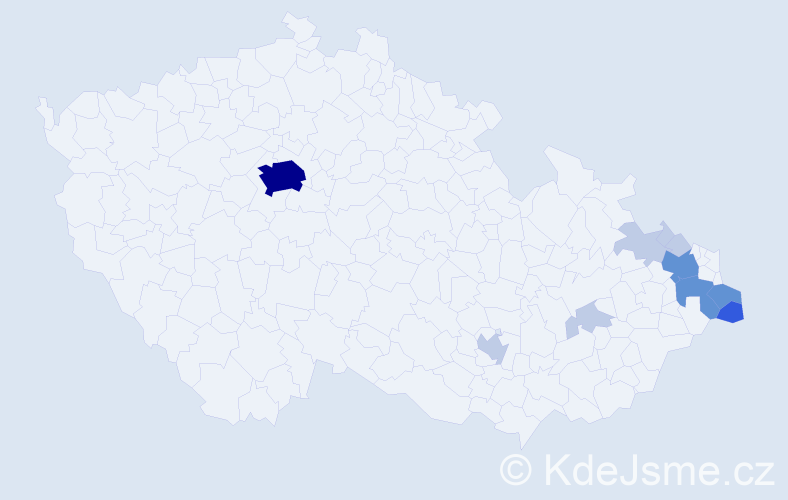 Příjmení: 'Mruzková', počet výskytů 33 v celé ČR