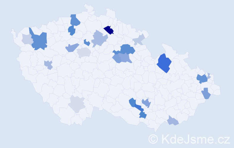 Příjmení: 'Szalay', počet výskytů 82 v celé ČR