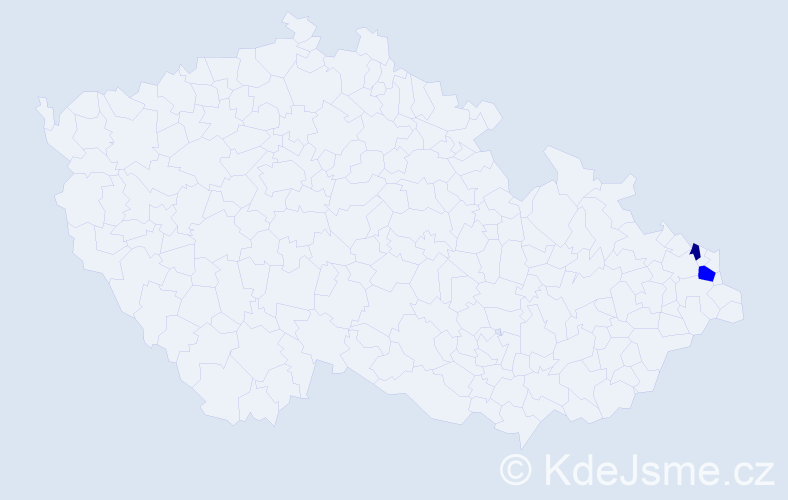 Příjmení: 'Kuznitius', počet výskytů 3 v celé ČR