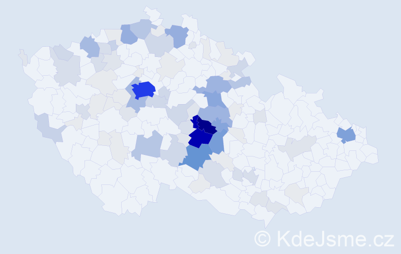Příjmení: 'Zvolánek', počet výskytů 422 v celé ČR