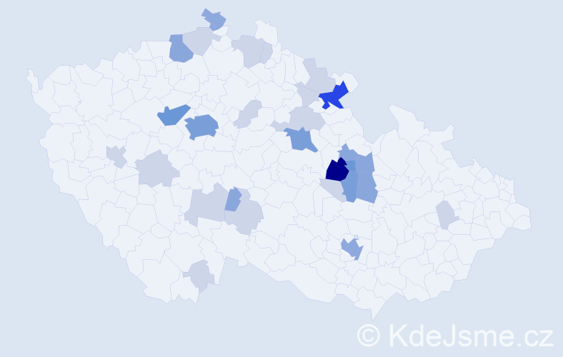 Příjmení: 'Dubišarová', počet výskytů 78 v celé ČR