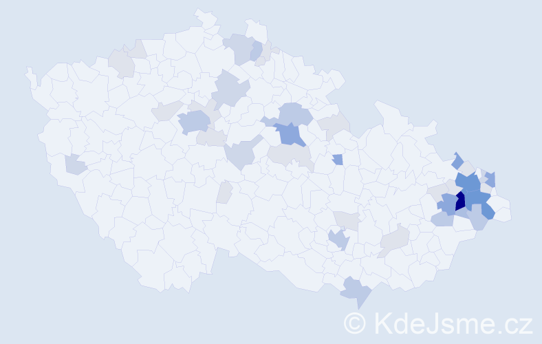Příjmení: 'Gilar', počet výskytů 128 v celé ČR
