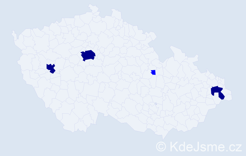Příjmení: 'Chlebina', počet výskytů 7 v celé ČR