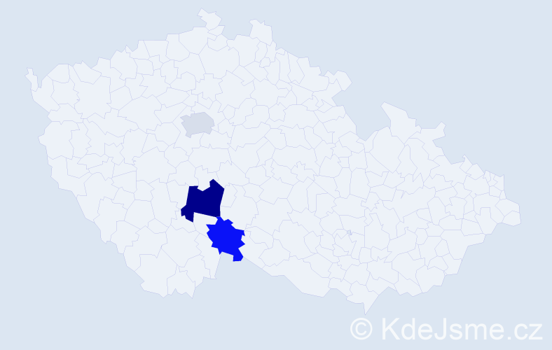 Příjmení: 'Gucková', počet výskytů 4 v celé ČR