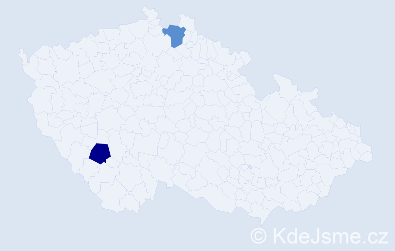 Příjmení: 'Krushevska', počet výskytů 2 v celé ČR