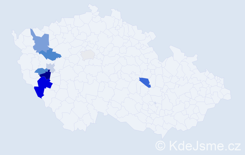 Příjmení: 'Thurnwaldová', počet výskytů 13 v celé ČR