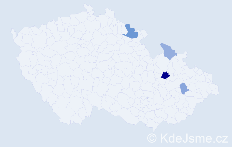 Příjmení: 'Ewingerová', počet výskytů 8 v celé ČR