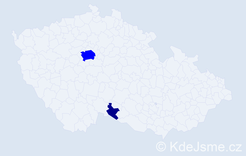 Příjmení: 'Simovski', počet výskytů 3 v celé ČR
