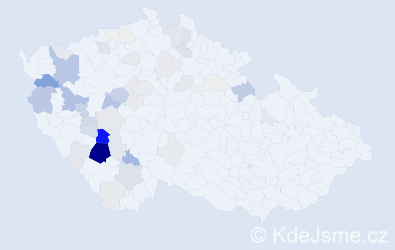 Příjmení: 'Křivanec', počet výskytů 209 v celé ČR