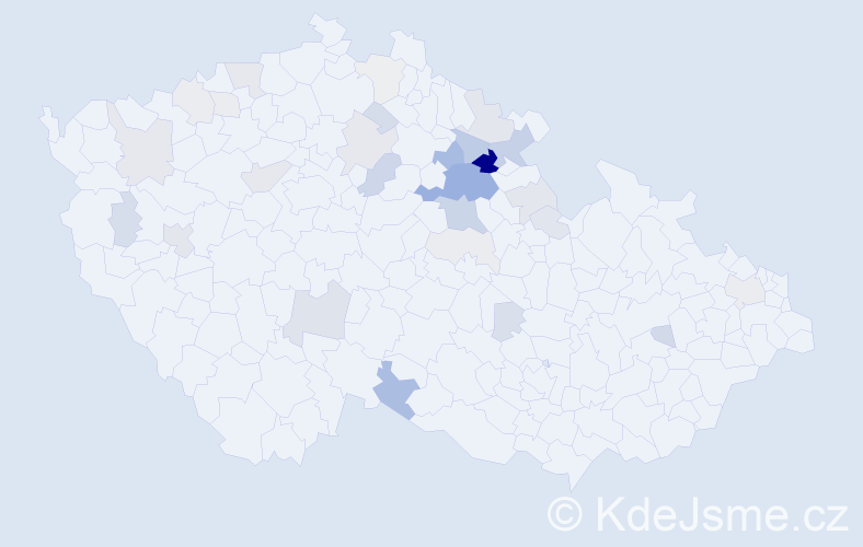 Příjmení: 'Andrejsová', počet výskytů 97 v celé ČR