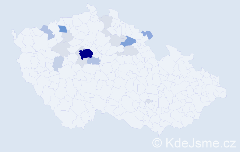 Příjmení: 'Rainová', počet výskytů 64 v celé ČR