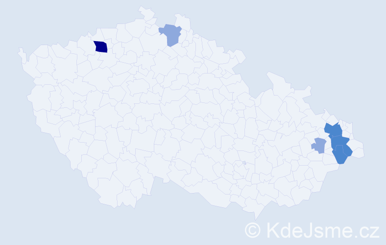 Příjmení: 'Schichor', počet výskytů 13 v celé ČR