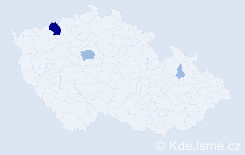Příjmení: 'Terešák', počet výskytů 6 v celé ČR