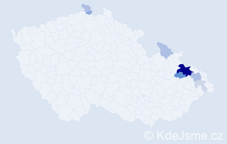 Příjmení: 'Pretsch', počet výskytů 31 v celé ČR