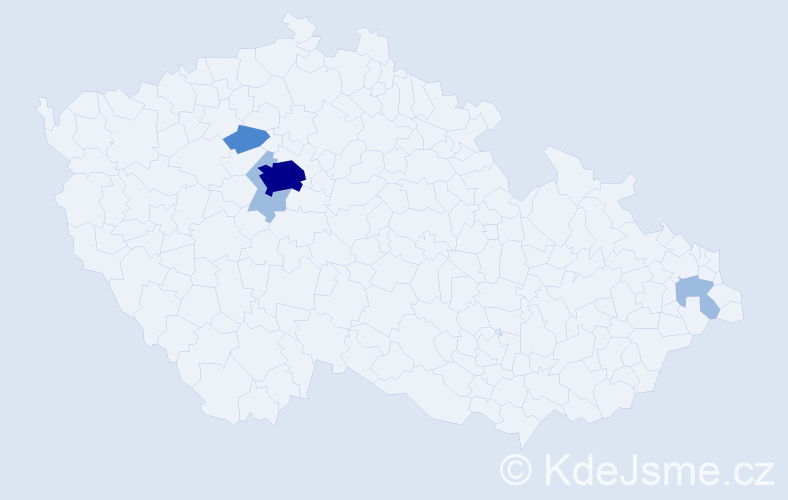 Příjmení: 'Dőrfler', počet výskytů 8 v celé ČR