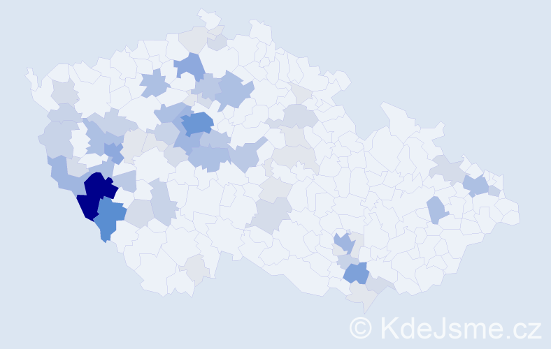 Příjmení: 'Kurc', počet výskytů 217 v celé ČR
