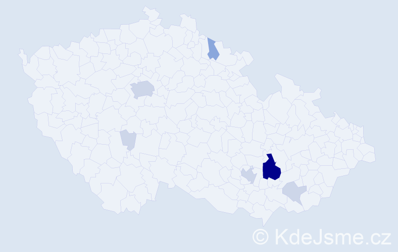 Příjmení: 'Alturbanová', počet výskytů 21 v celé ČR