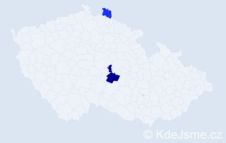 Příjmení: 'Židuliaková', počet výskytů 8 v celé ČR