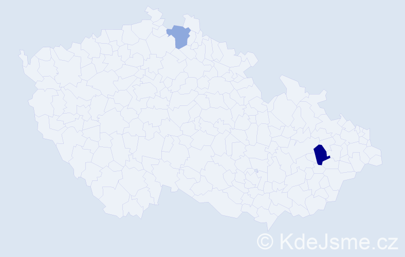 Příjmení: 'Wowková', počet výskytů 6 v celé ČR