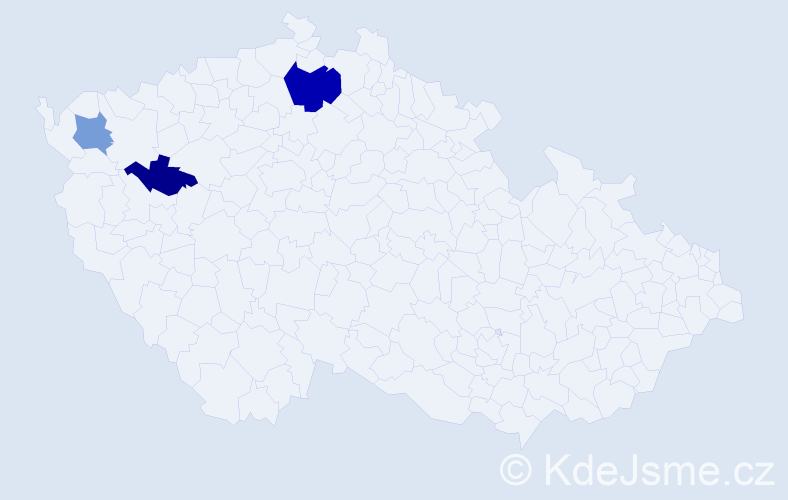Příjmení: 'Meinlschmidt', počet výskytů 5 v celé ČR