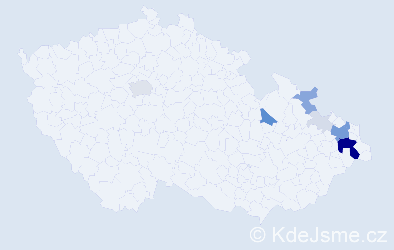 Příjmení: 'Malucha', počet výskytů 44 v celé ČR