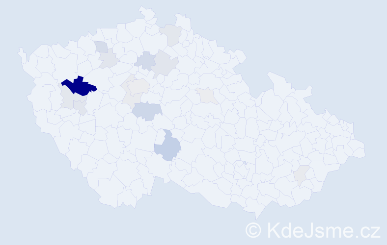 Příjmení: 'Bartásková', počet výskytů 45 v celé ČR