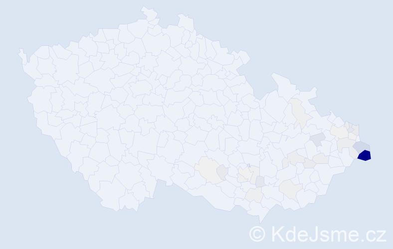 Příjmení: 'Jochymek', počet výskytů 118 v celé ČR