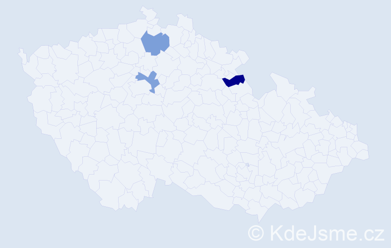 Příjmení: 'Kattirs', počet výskytů 3 v celé ČR