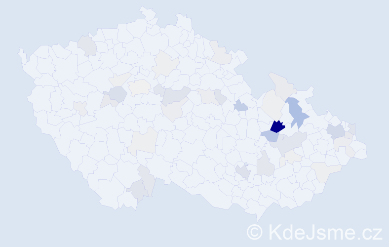 Příjmení: 'Mako', počet výskytů 135 v celé ČR