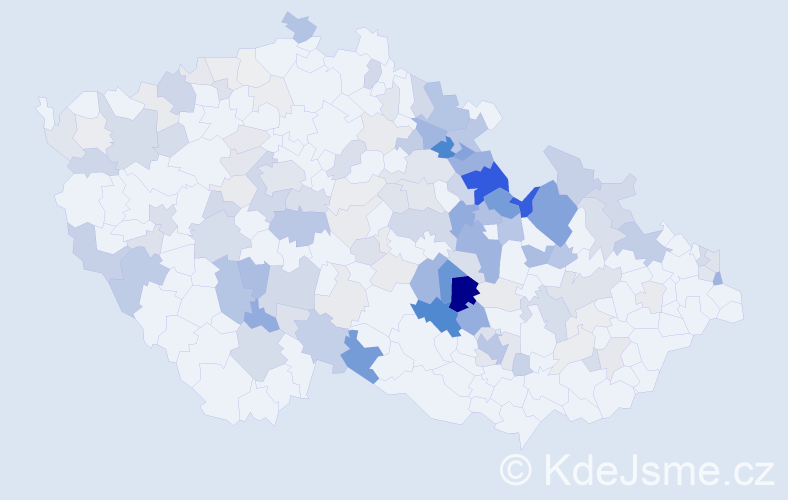 Příjmení: 'Koukolová', počet výskytů 450 v celé ČR