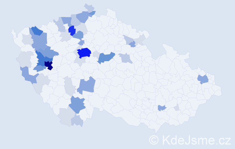 Příjmení: 'Rauchová', počet výskytů 156 v celé ČR