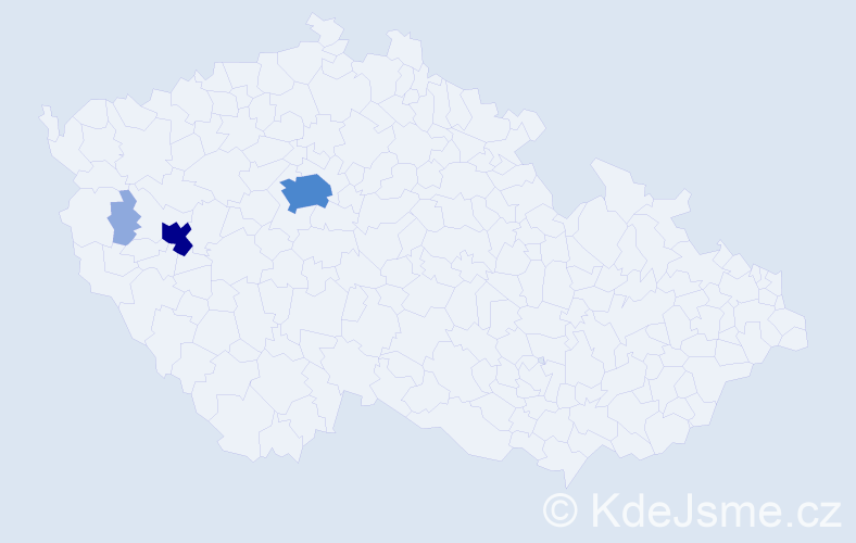 Příjmení: 'Czinnerová', počet výskytů 8 v celé ČR