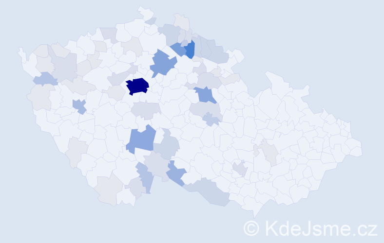Příjmení: 'Chlupáčová', počet výskytů 196 v celé ČR