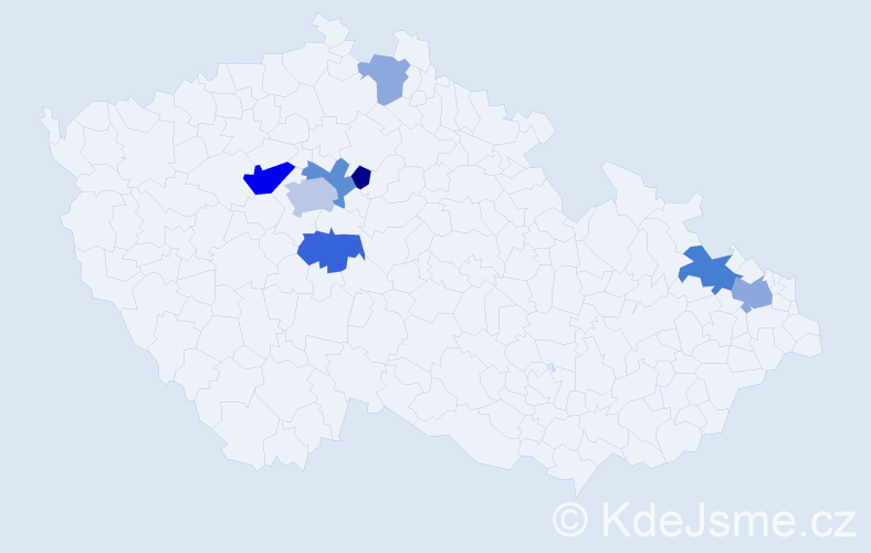 Příjmení: 'Koflák', počet výskytů 32 v celé ČR