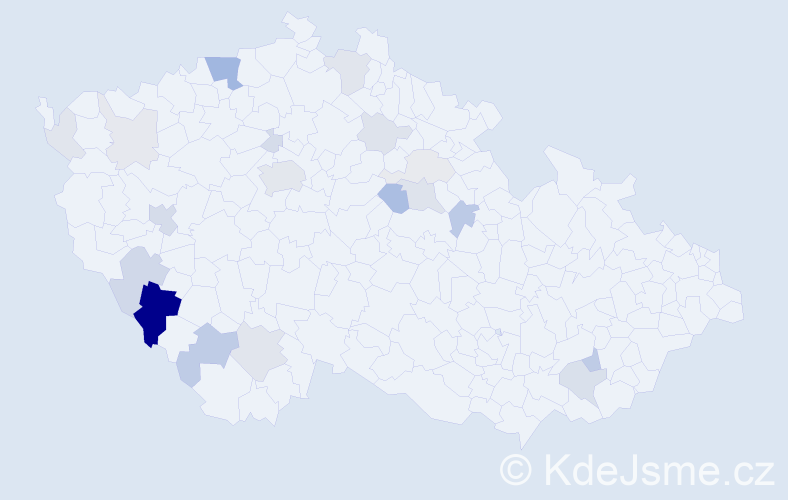 Příjmení: 'Korálová', počet výskytů 60 v celé ČR