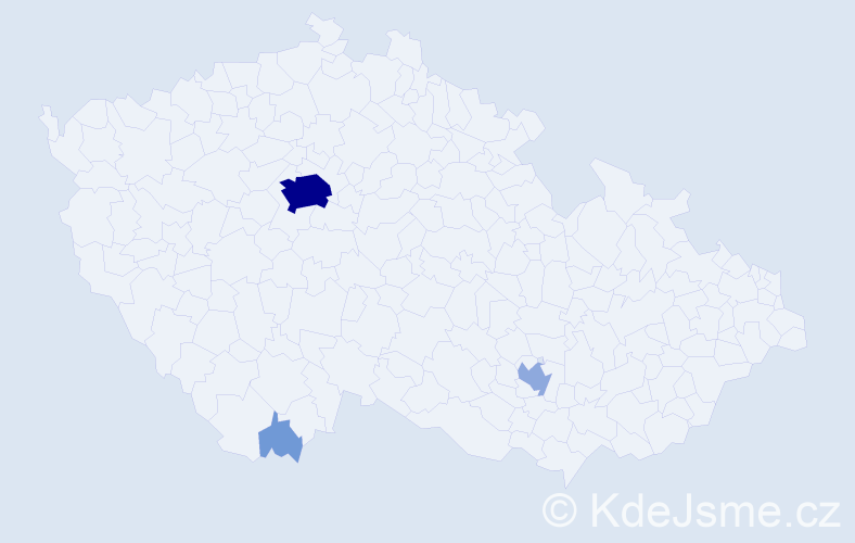 Příjmení: 'Victor', počet výskytů 9 v celé ČR