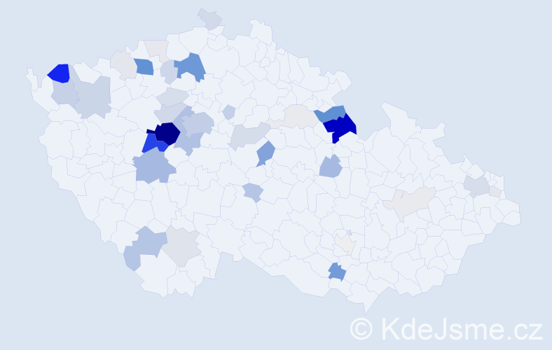 Příjmení: 'Ksandrová', počet výskytů 164 v celé ČR