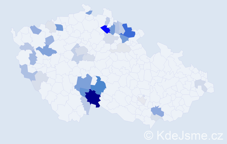 Příjmení: 'Kalkus', počet výskytů 118 v celé ČR