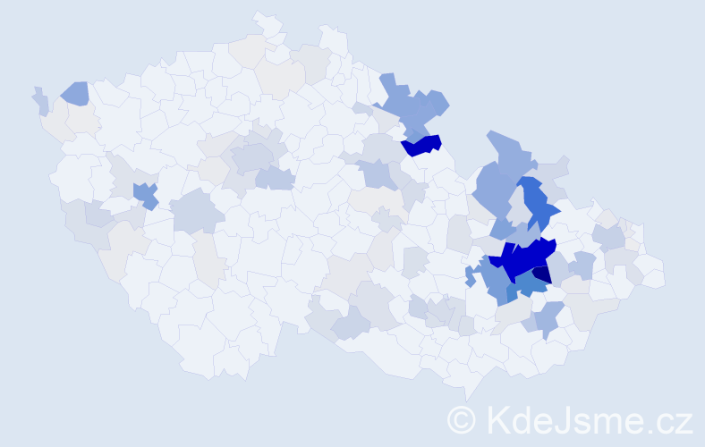 Příjmení: 'Mádrová', počet výskytů 534 v celé ČR