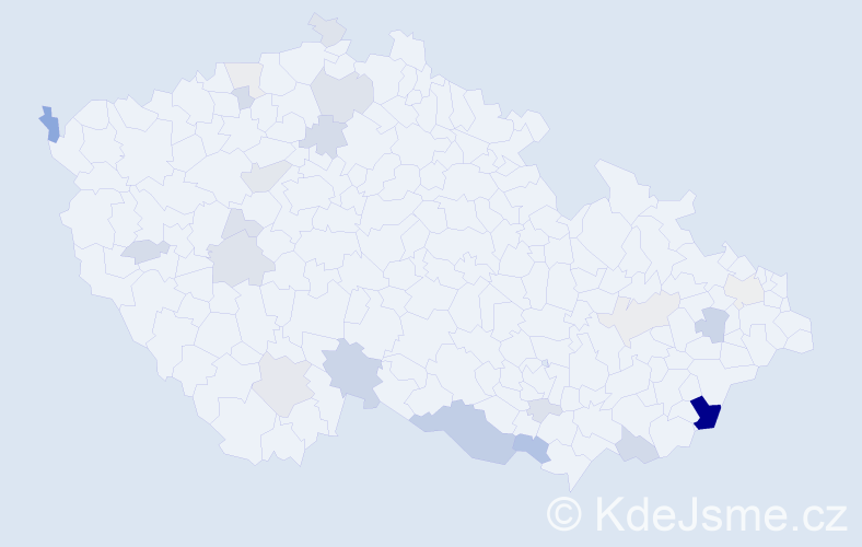 Příjmení: 'Kašša', počet výskytů 56 v celé ČR