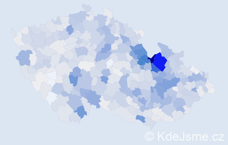 Příjmení: 'Kubíček', počet výskytů 4075 v celé ČR