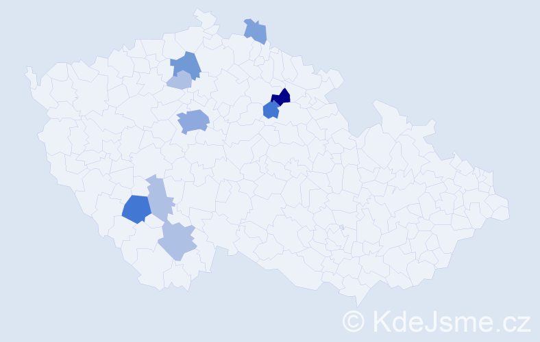 Příjmení: 'Mikas', počet výskytů 49 v celé ČR